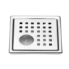 Elegant - 2 PC (304 Grade) Satin Exc Grating Square  - Hole