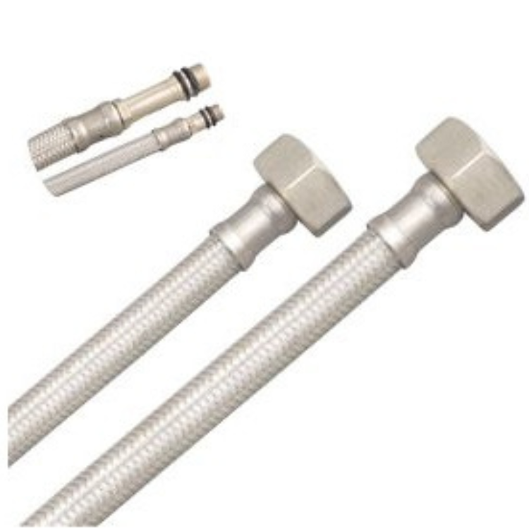 SS 304 Grade Basin Mixer Connection With Brass Nut (Pack of Two)